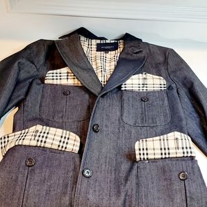 BURBERRY DENIM BLAZER JACKET